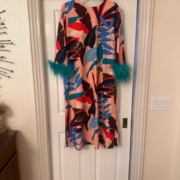 Tuckernuck Colorful Midi Dress with Teal Accents - Picture 6 of 6